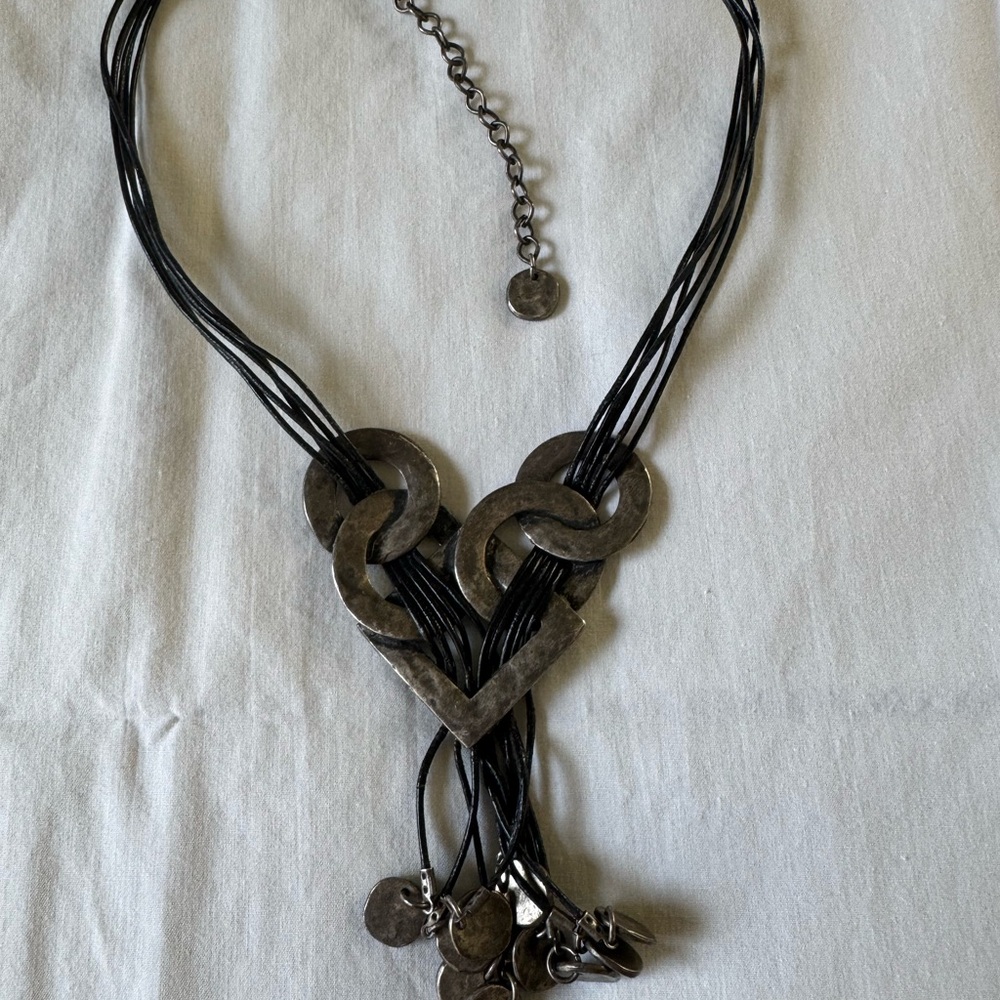 Chico's Black and Silver Multi-Strand Necklace